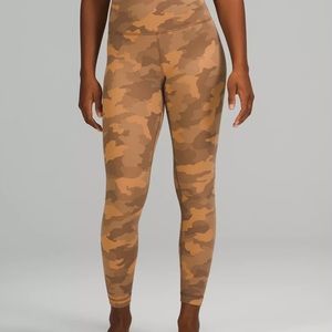 Lululemon Align High-Rise Pant 25" Sz 16 Heritage 365 Camo Beige Multi